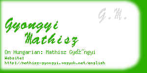 gyongyi mathisz business card